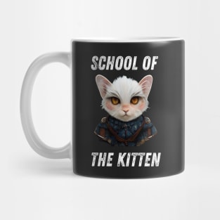 School of the Kitten - Cat in Medieval Armor - Pet - Fantasy - Funny Cute Puppy Witcher Mug